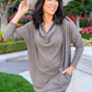 Be True Cowl Neck Knit Mini Dress In Cocoa