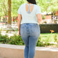 Becca Hi-Waisted Embroidered Pocket Relaxed Jeans