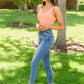 Becca Hi-Waisted Embroidered Pocket Relaxed Jeans