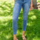 Becca Hi-Waisted Embroidered Pocket Relaxed Jeans