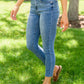 Becca Hi-Waisted Embroidered Pocket Relaxed Jeans