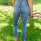 Becca Hi-Waisted Embroidered Pocket Relaxed Jeans