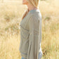 Bellissimo Draped V-Neck Sweater in Olive