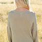 Bellissimo Draped V-Neck Sweater in Olive