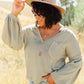 Bellissimo Draped V-Neck Sweater in Olive