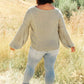 Bellissimo Draped V-Neck Sweater in Olive