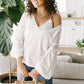 Bellissimo Draped V-neck Sweater