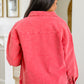 Best Day Ever Corduroy Shacket In Red