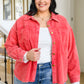Best Day Ever Corduroy Shacket In Red