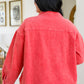 Best Day Ever Corduroy Shacket In Red