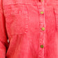 Best Day Ever Corduroy Shacket In Red