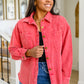 Best Day Ever Corduroy Shacket In Red