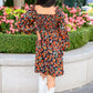 Bet On It Shirred Long Sleeve Floral Dress