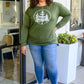 Beyond The Pines Graphic Long Sleeve Top In Green