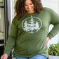 Beyond The Pines Graphic Long Sleeve Top In Green