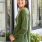 Beyond The Pines Graphic Long Sleeve Top In Green