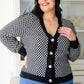 Big City Nights Checkered Cardigan