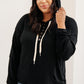 Black Hawk Waffle Knit Hoodie
