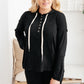 Black Hawk Waffle Knit Hoodie