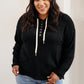 Black Hawk Waffle Knit Hoodie