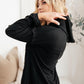 Black Hawk Waffle Knit Hoodie
