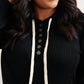 Black Hawk Waffle Knit Hoodie