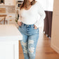 Judy Blue Bleach Splash Destroyed Skinnies