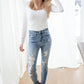 Judy Blue Bleach Splash Destroyed Skinnies