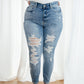 Judy Blue Bleach Splash Destroyed Skinnies