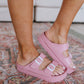 Boardwalk EVA Double Strap Platform Sandals in Rose