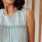 Boho Baby Doll Tank in Sea Foam