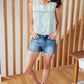 Boho Baby Doll Tank in Sea Foam