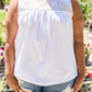 Boho Baby Doll Tank in White