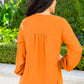 Bop To The Top Puff Sleeve Blouse In Caramel