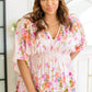 Bouquet a Day Floral Peplum Top