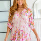 Bouquet a Day Floral Peplum Top