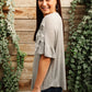 Break Away Top In Gray