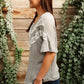 Break Away Top In Gray