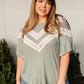 Break Away Top In Sage