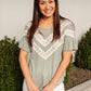 Break Away Top In Sage