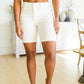 Judy Blue Mid Rise Cuffed Bermuda Shorts