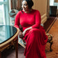 Bri Maxi Dress in Burgundy