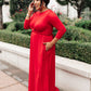 Bri Maxi Dress in Burgundy