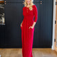 Bri Maxi Dress in Burgundy