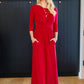 Bri Maxi Dress in Burgundy