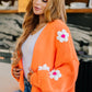 Bright Flower Child Floral Cardigan