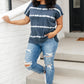 Bright Lights Tie Dye Top in Navy