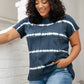 Bright Lights Tie Dye Top in Navy