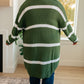 Brighter is Better Striped Cardigan in Green