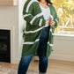 Brighter is Better Striped Cardigan in Green